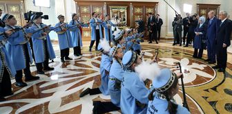 President Erdogan was greeted with a 'Dombra' in Kazakhstan