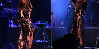 Defne Samyeli's new stage costume pushes the boundaries.