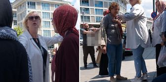 Verbal attack on the group protesting the fast-food chain branch.