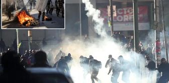 57 people were detained in anti-government protests in Bolivia.