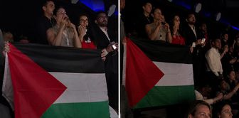A Palestinian flag was unfurled during Israel's performance at Eurovision.