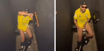 They caught Neymar while he was using the toilet