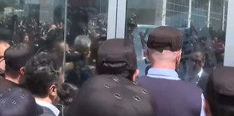 Police officers have taken action to evacuate the CHP headquarters.
