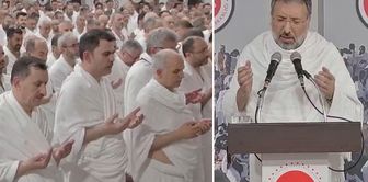 Hands raised to the sky in Arafat! Prayer from the President of Religious Affairs Arpaguş at the vigil.