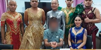 Thai police wore sequined costumes and makeup for the operation