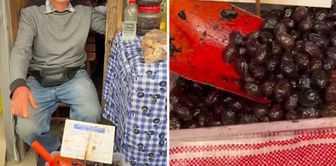 Administrative fine imposed on the person selling olives for 50 lira per piece