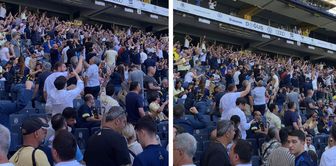 Fenerbahçe fans using the game filled the stadium with chants of 'Aziz Yıldırım'.