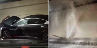 Accident in the Eurasia Tunnel! The tunnel is flooded.