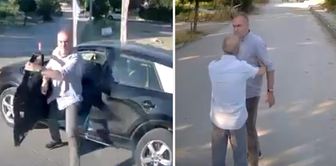 The argument between the prosecutor and the minibus driver in traffic was captured on camera