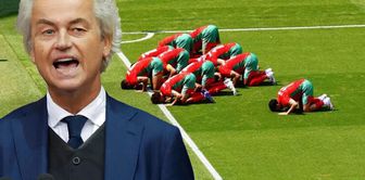 Dutch politician Geert Wilders shared a photo of Moroccan football players prostrating and blasphemed against Allah.