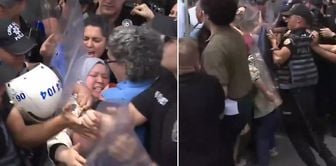 Police intervention against teachers who wanted to make a press statement in front of the Turkish Grand National Assembly