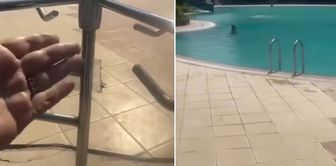 Hijab crisis in the site pool! The images became a trending topic.