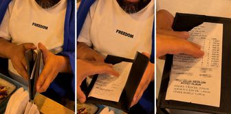 A family dining at a restaurant in Ayvalık was shocked when the bill arrived.