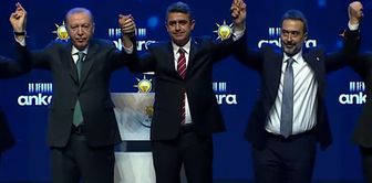 Haymana Mayor Levent Koç switched to AK Party! President Erdoğan pinned his badge.