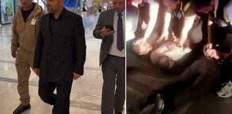 He stated his title and tried to inspect the mall; the police packed him badly.