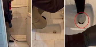 Striking image from the Çapkanlar operation! They threw the drugs into the toilet.