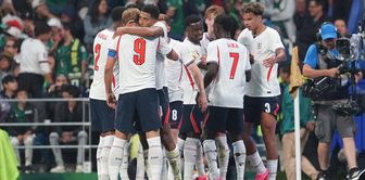This match is unbearable! 5 goals, 1 red card, and England wins.