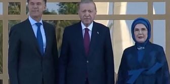 Reception at Beştepe in honor of NATO leaders! President Erdoğan and his wife welcome the leaders.