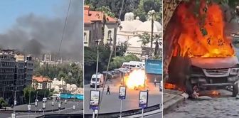 First images from the explosion near Macron's hotel in Damascus