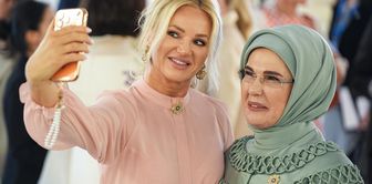 Emine Erdoğan hosted the spouses of leaders at Çankaya Mansion.