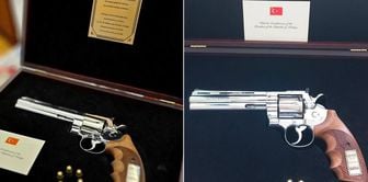 President Erdogan's gift of a firearm draws an interesting comment from Canadian leader: They are keeping it away from me.