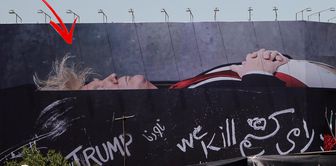 They hung it on the country's most famous square! A poster that will dominate the world agenda.