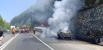 Family returning from vacation experienced a nightmare: They barely escaped their burning car
