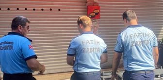 The bad smell emanating from the sealed empty shop prompted the teams into action.