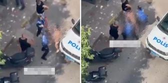 A naked individual caused chaos on the street and attacked the police.