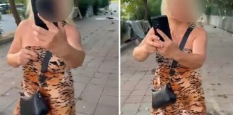 The woman who feeds the cats did not allow people to pass by on the street.