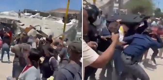 The mayor visiting earthquake victims got a shock: He barely escaped with his life.