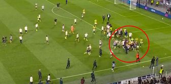 Lyon players attempted to attack Guendouzi.