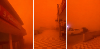 After Mecca, in Syria: Dust storm turns the sky red