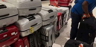 Our national star returned to the USA with 16 suitcases! Onlookers couldn't hide their astonishment.