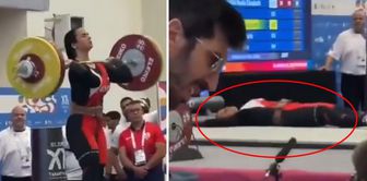 Seconds after lifting the weight, he collapsed to the floor! Terrifying moments in the gym.