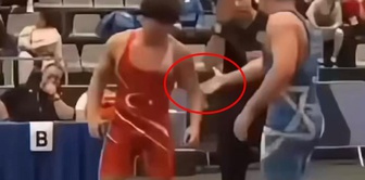 He left his Israeli opponent's hand hanging in the air! He buried him into the mat in 35 seconds.