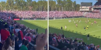 They threw whatever they found onto the field! The referee called off the match.