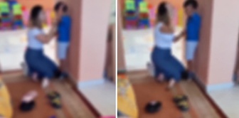 Violence against a 5-year-old child at kindergarten caught on camera! They hit him every time he cried for his mother.