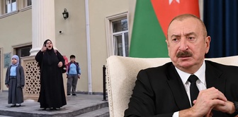 The image that will put Aliyev in a difficult position in Azerbaijan, where the headscarf crisis has escalated.