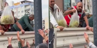 Grape protest in Manisa: a truckload of grapes was distributed to the public