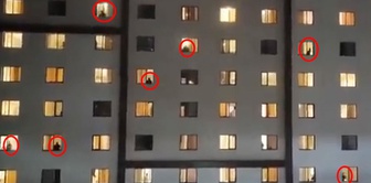 Footage from the student dormitory: They all shouted in unison.