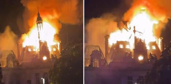 Streets in France turned into a battlefield: Historic city hall set on fire