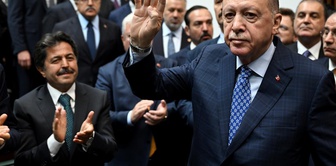 The detail on Erdoğan's tie drew attention.