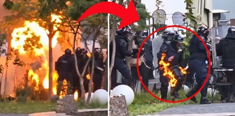 В Тиране протестующие подожгли министерства и банки, полиция оказалась в огне