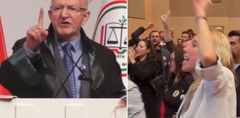 After Kaboğlu's speech at the Istanbul Bar Association General Assembly, slogans were raised.