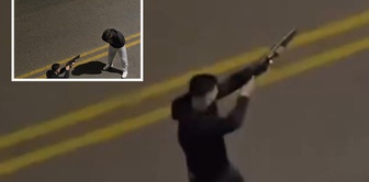 He tried to open fire with a shotgun; the person who stepped in front of him stopped him.