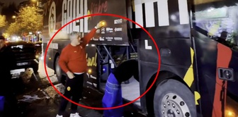 Potatoes and onions were loaded onto Galatasaray's team bus.