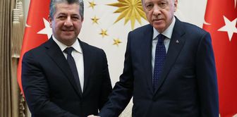 Cumhurbaşkanı Erdoğan, Mesrur Barzani'yi kabul etti