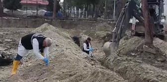 Burdur'da kanalizasyon çalışmasında insan kemikleri bulundu
