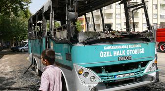 Özel Halk Otobüsü Seyir Halindeyken Yandı
